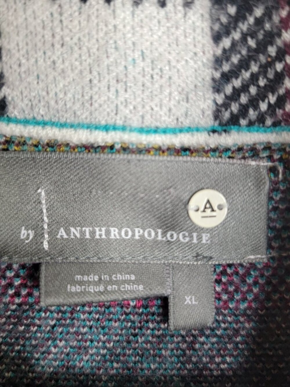 ANTHROPOLOGIE Rosetta Crop Plaid Knit Jacket Size XL Preppy Career Business - Picture 4 of 8